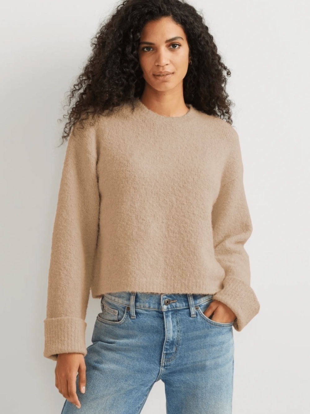 Eddie Bauer Cuddle Up Sweater Ivory - S